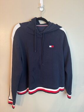 Women’s Tommy Hilfiger Navy Hoodie with Red & White Trim XL